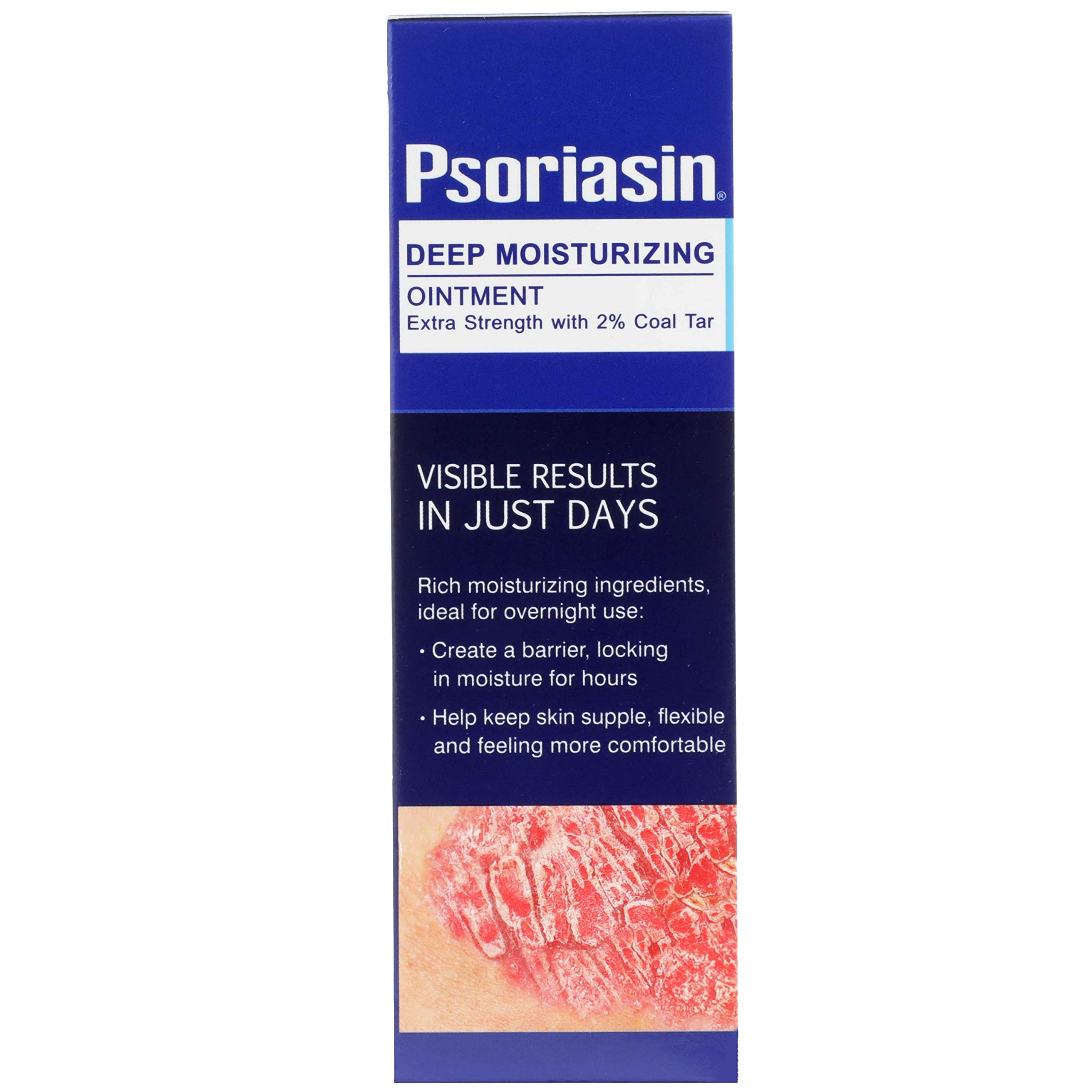 Psoriasin Deep Moisturizing Ointment - 2% Coal Tar - Stops Psoriasis Itching, Scaling, Redness - 4.2 oz