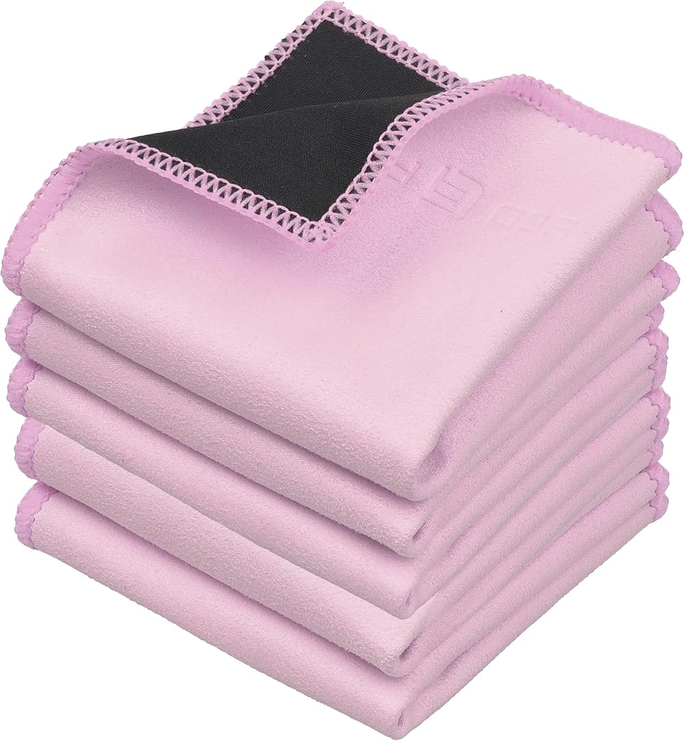 ECO-FUSED Microfiber Cleaning Cloths Double-Sided 5 Pack 6.6" x 6.2"