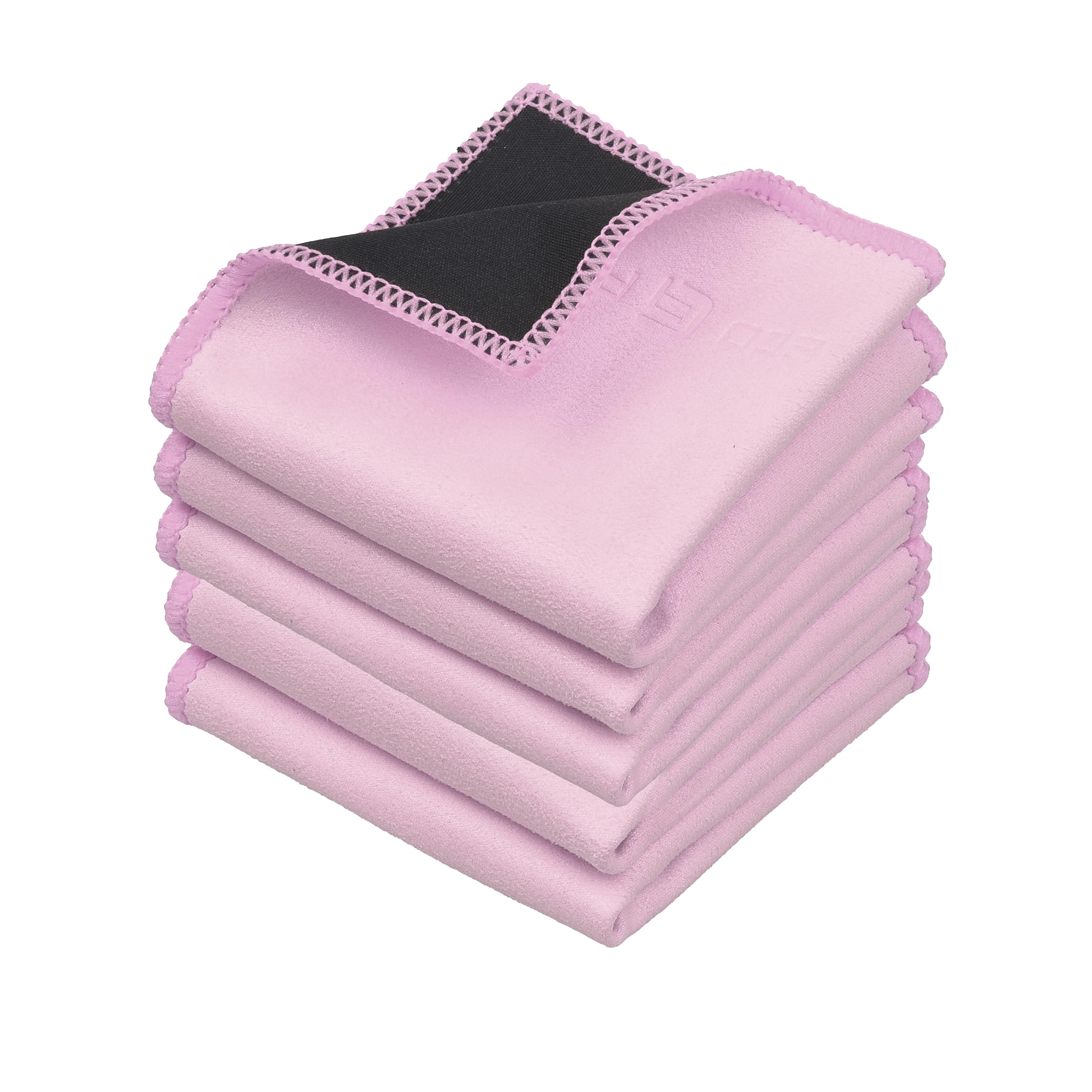 ECO-FUSED Microfiber Cleaning Cloths Double-Sided - 5 Pack - 6.6 x 6.2 inch - Microfiber and Suede Cloth for Smartphones, LCD TV, Tablets, Laptop Screens, Camera Lenses