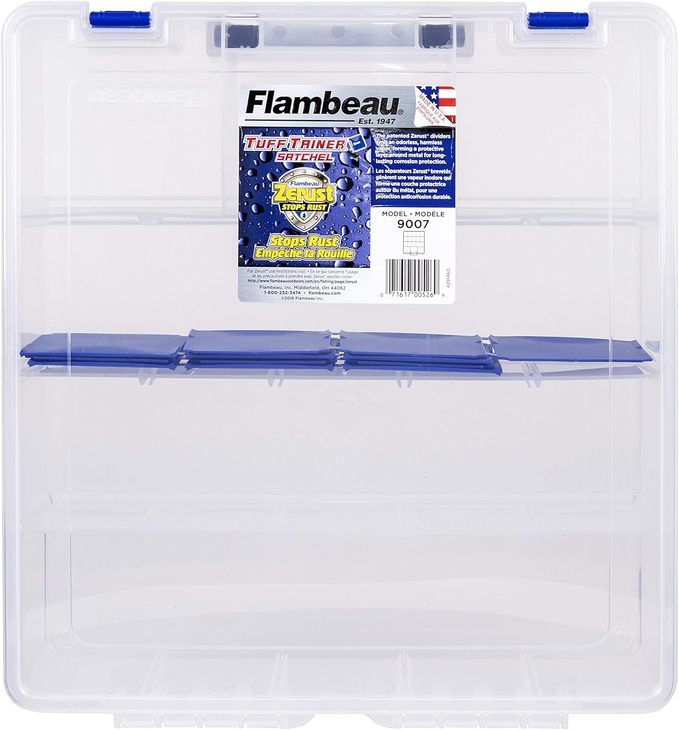 Flambeau Outdoors 9007 Tuff Tainer - 19 Compartments - Double Deep - Half Bulk (Includes (12) Zerust Dividers),Multi: Sports & Outdoors