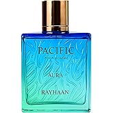 Rayhaan Pacific Aura - Citrus, Aromatic, Mint, Amber, Fresh - Eau de Parfum Spray for Men, 3.4 Ounce / 100 ml
