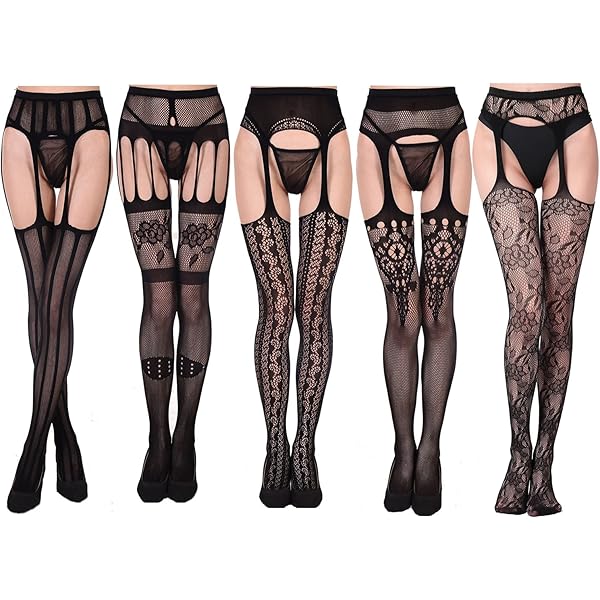thumbnail image 2 of CHRORINE 8 Pairs Fishnet Tights High Waist - 8 Color Assortment, Nylon/Spandex 2 of 11