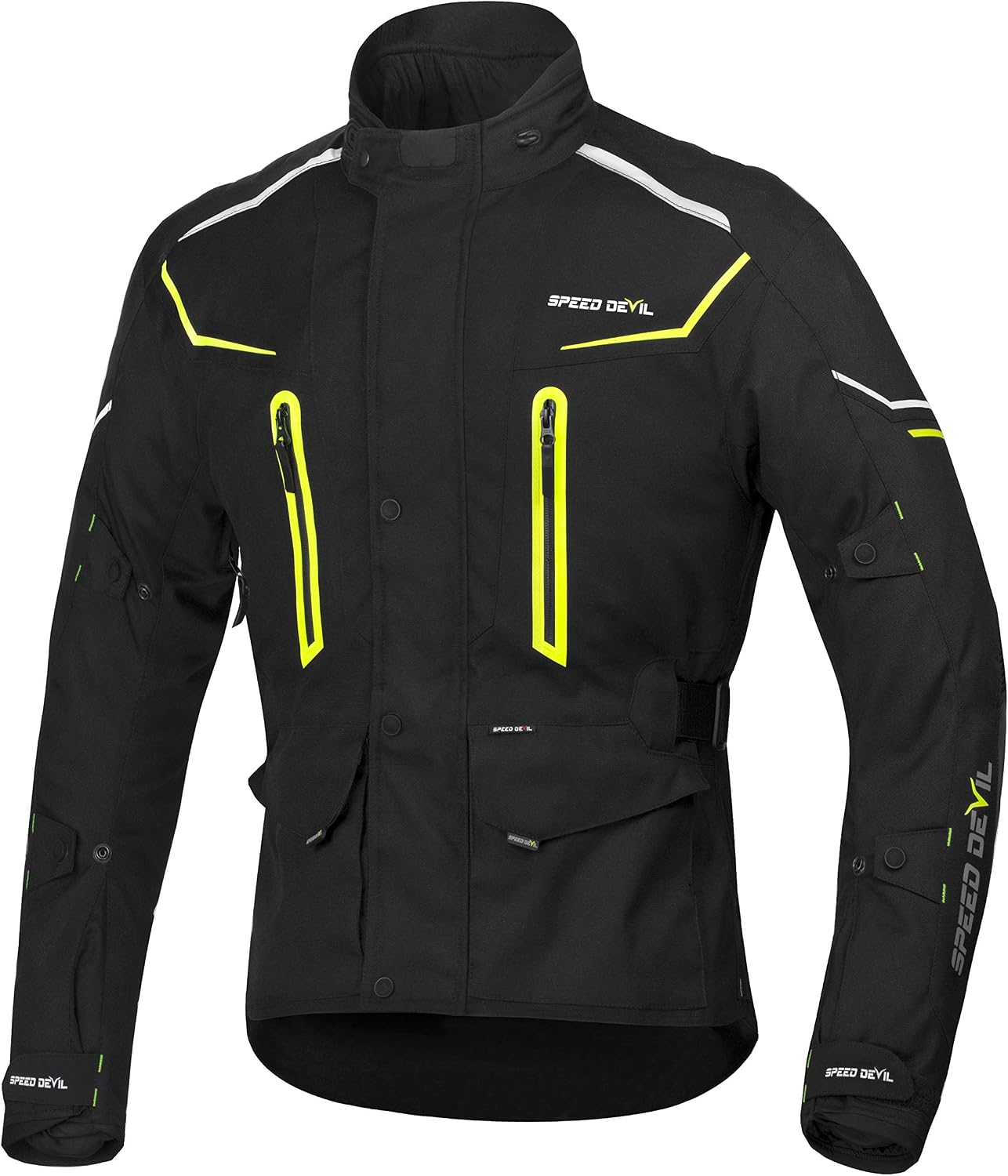 Motorradjacke Herren 5XL Mit Protektoren – Schwarz, Wasserdicht, Atmungsaktiv & Verstellbar
