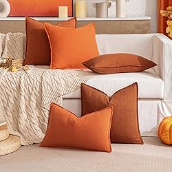 MIULEE Fall Decorative Linen Pillow Covers 18x18