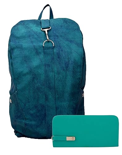 Alice Womens and girls Stylish Handbag Backpack and Wallet Clutch Combo(Bkp510 green)