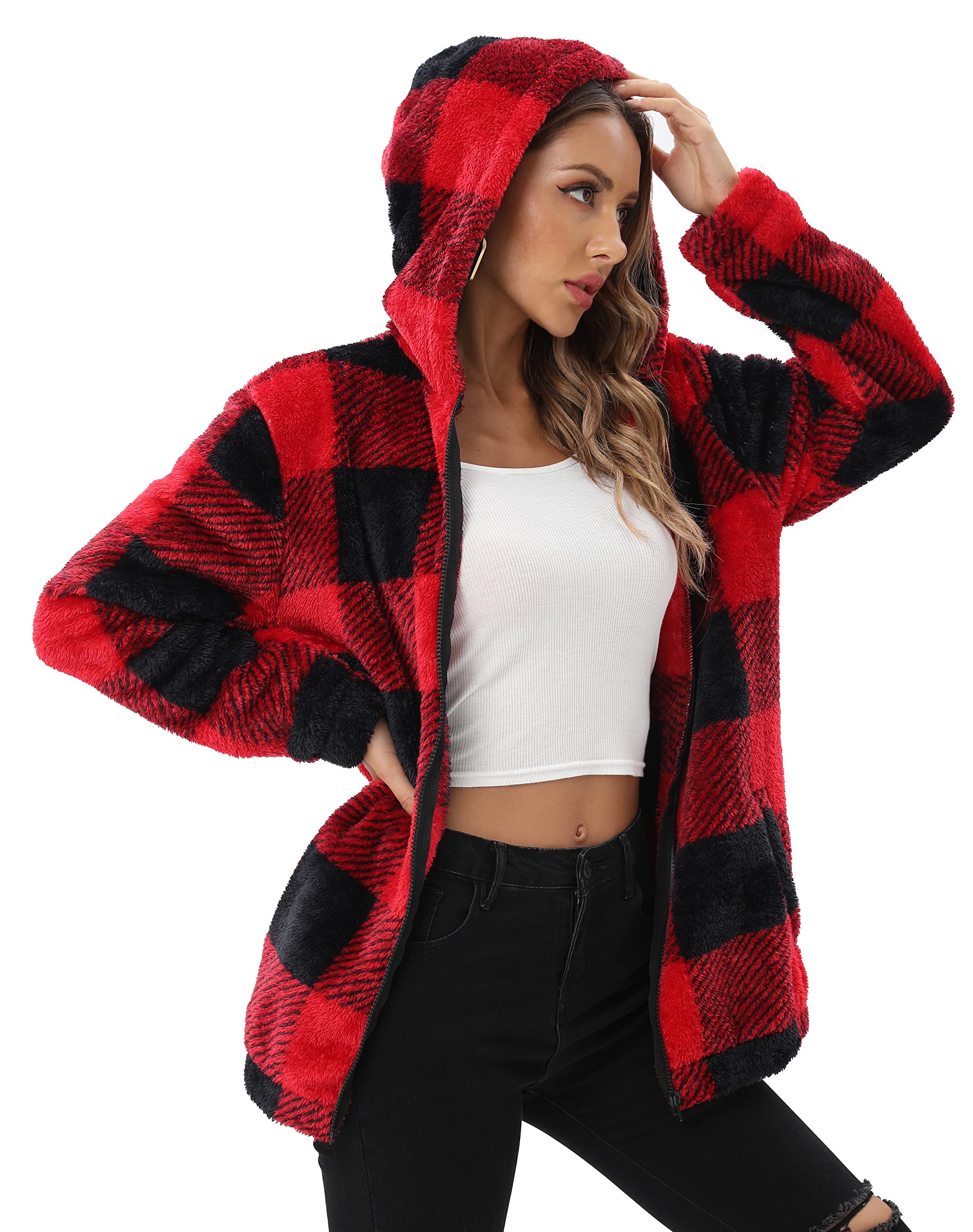 Fuzzy Hoodies Sherpa Sweaters
