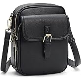 Small Crossbody Bag Vegan Leather Messenger Purse for Women Men, Vintage CrossBody Shoulder Purse with Card Slots