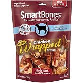 SmartBones Mini Chicken Wrapped Sticks Rawhide-Free Dog Treats, 15 Count | Wrapped With With Real Chicken, Highly Digestible, Vitamin &amp; Mineral Enriched, Supports Dental Health, For Small Dogs