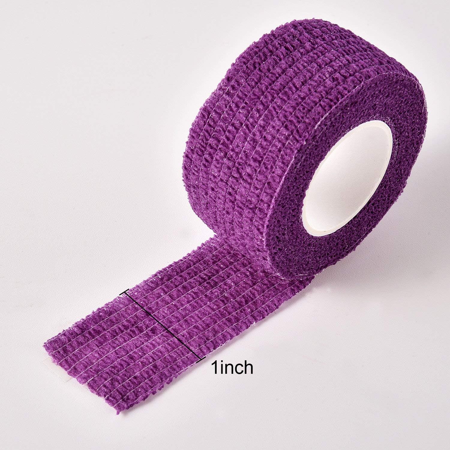 12 Pieces Adhesive Bandage Wrap Stretch Self-Adherent Tape for Sports, Wrist, Ankle, 5 Yards Each (12 Colors, 1 Inch): Health & Personal Care