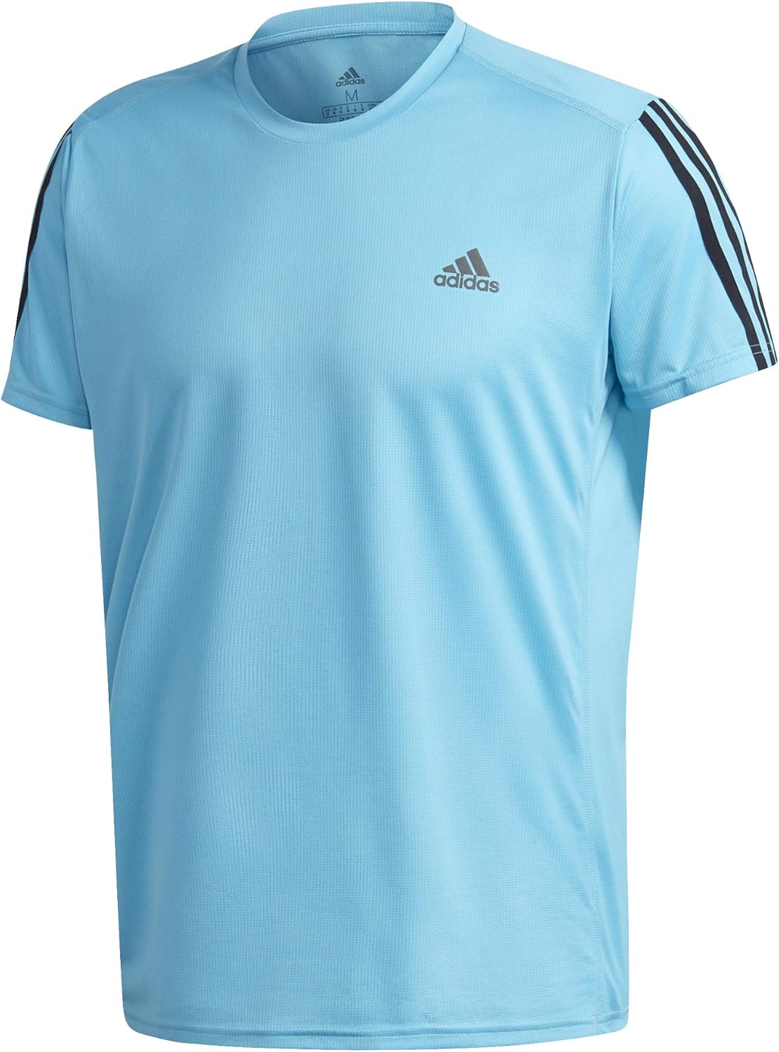 adidas Men's RUN IT TEE 3S M TShirt, Bright Cyan, XS Amazon.co.uk