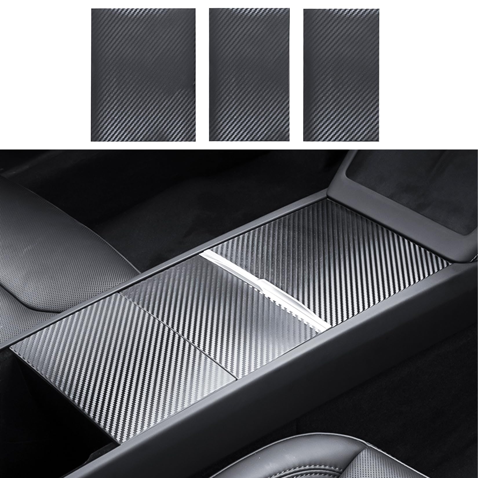 Photo 1 of PSLER Center Console Wrap Cover Kit - Fit for 2024 Model 3 Highland Trim Sticker Center Console Protective Film Cover for Model 3 Highland Accessories 2024 Carbon Fiber Paintedlpnpmez4415769
