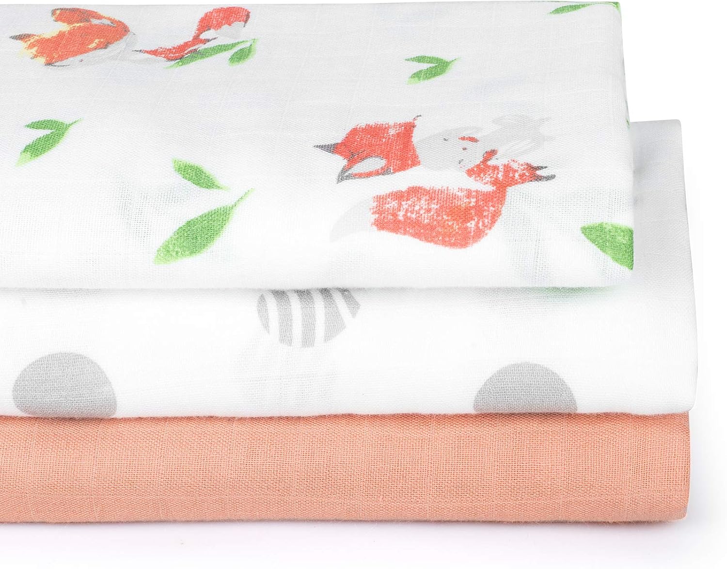 Muslin Swaddle Blankets, Unisex Baby Swaddle Blanket for Newborn Boy Girl, Nursery Swaddling Blankets, 3 Pack Neutral Bamboo Organic Cotton Receiving Swaddle, 47 x 47 Inches: Kitchen & Dining