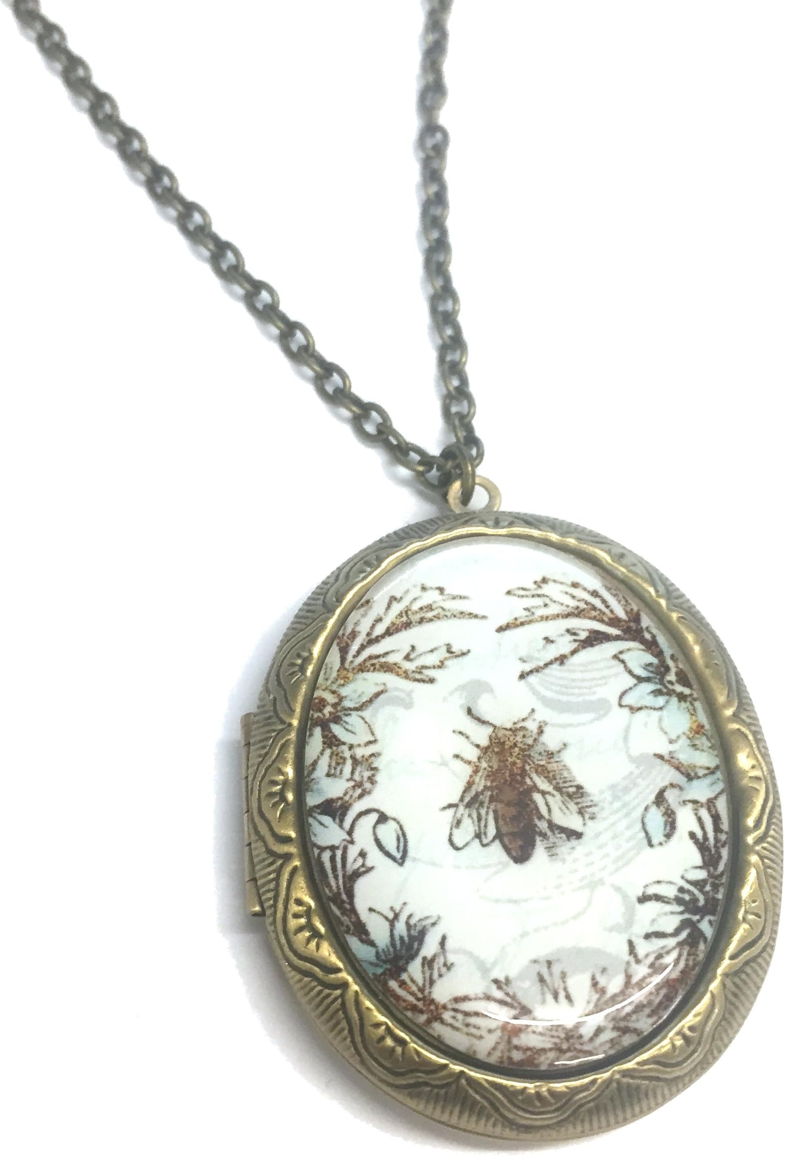 Fallen Saint Mini Bee Cameo Locket Necklace