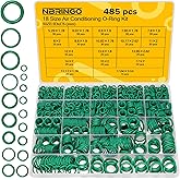 NBRINGO 485 PCS Metric AC O Ring Kit - Automotive A/C System Seal Kit Compatible with R12 and R134a Refrigerants for Car AC C
