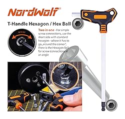 NordWolf 9-Piece T-Handle Metric Allen Wrench