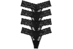 Victoria's Secret Women's Lace Thong Underwear, Panties for Women, Multi Pack