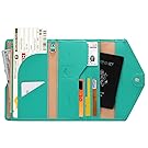 Zoppen Mulit-purpose Rfid Blocking Travel Passport Wallet (Ver.4) Tri-fold Document Organizer Holder, Baby Green