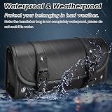wiipara Motorcycle Saddle Bag PU Leather Round Handlebar Tool Bag Large view 3
