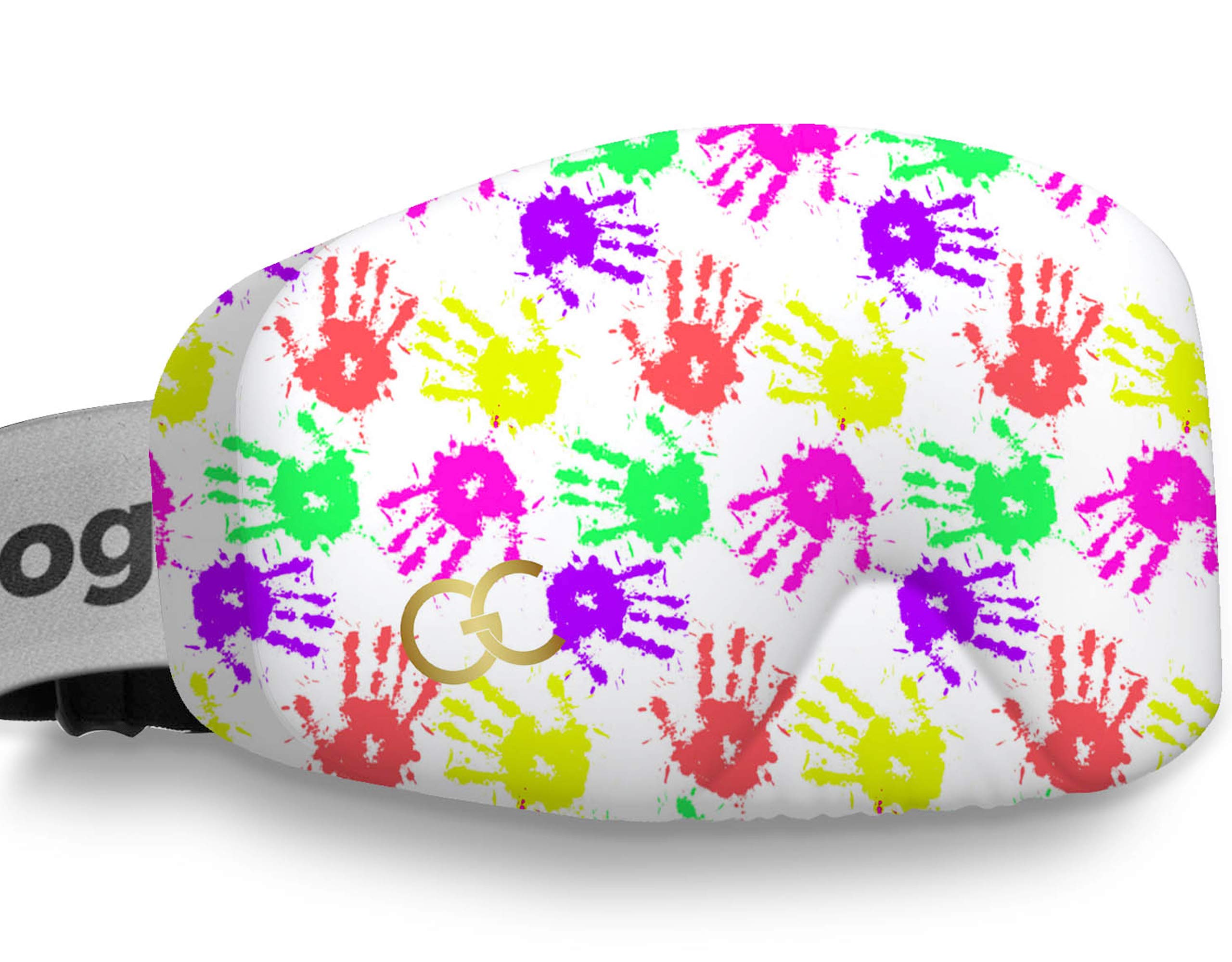 GogglesCover Ski Goggles Protective Cover, Protective Goggle Cover Portable, Ski Goggle Cover Sleeve Anti-Scratch, Ski Goggles Accessories, Ski Equipment, Hand Prints Design