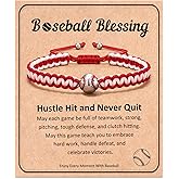 HGDEER Baseball Bracelet, Adjustable Braided, Baseball Basketball Gifts for Teens, Teams, Son, Grandson Brother