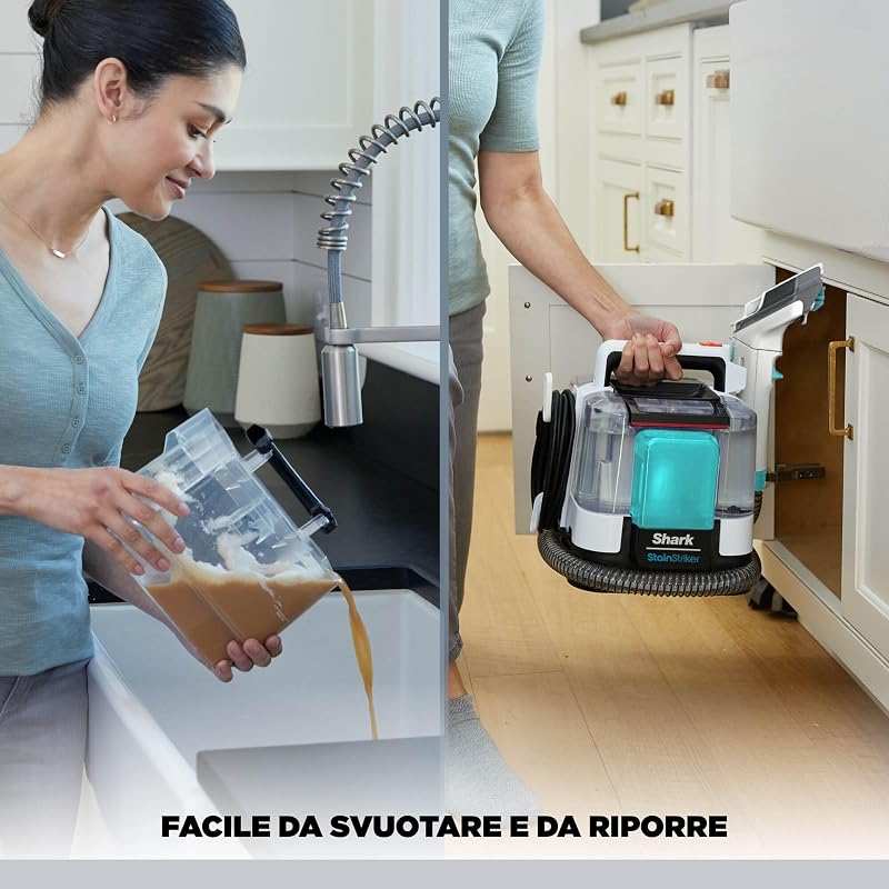 StainStriker, Pulitore Tappezzeria Smacchiatore, Portatile Bianco/Blu
