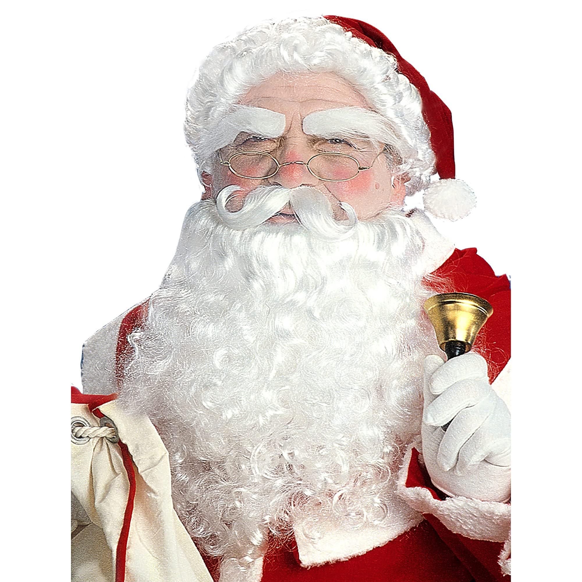 W WIDMANN MILANO Party Fashion - Santa Claus Set for Men, Hat, Hair, Beard, Mustache, Eyebrows, Carnival, Theme Parties