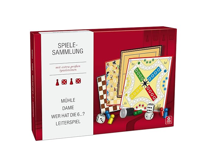 ASS Altenburger 22570310 - Spielesammlung mit extra groß?en Spielsteinen