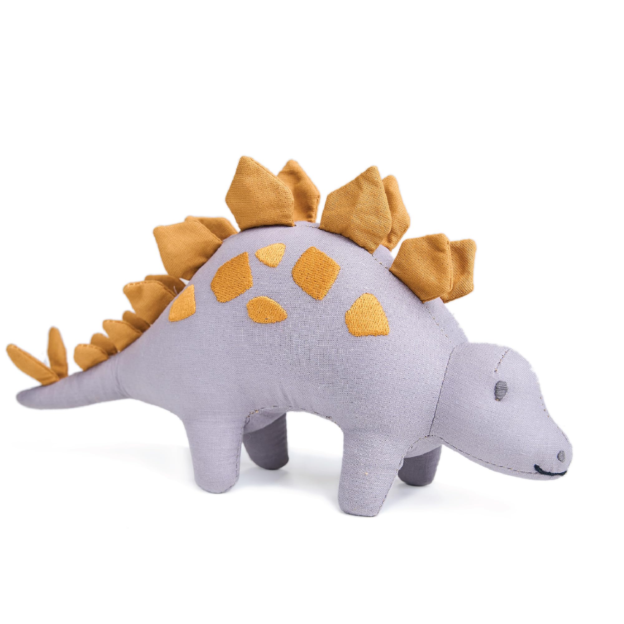 ThreadBear Toys & Gifts Steggy Linen Dinosaur Toy - Fabric Soft Toy Steoasaurus For Kids