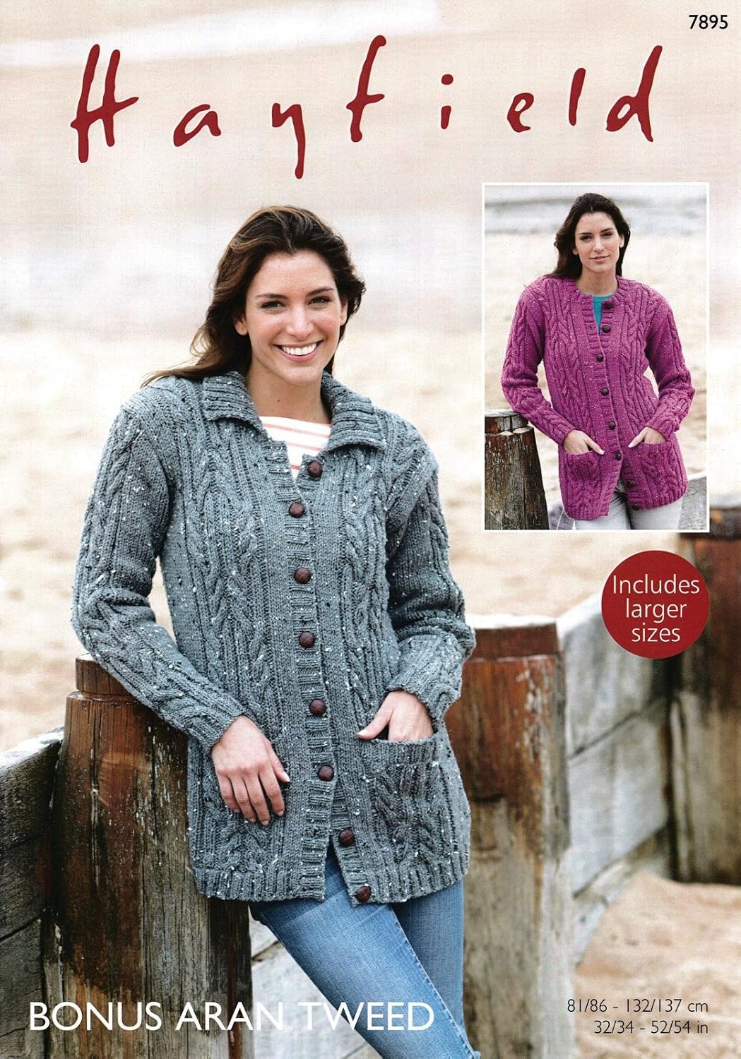 Sirdar 7895 Knitting Pattern Womens Round Neck and Collared Cardigans