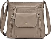 KouLi Buir Crossbody Bag For Women With Adjustable Sling Strap-Medium PU Leather Shoulder Bags Multi Pocket Purse