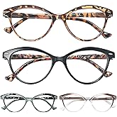 HEEYYOK 1.0 Readers For Women Small Face Womens Reading Glasses Cat Eye 4-Pack Cheaters Reading Glasses Comfort Spring Hinge