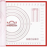 Silicone Pastry Mat with Measurements, Whekeosh Large 16''x24'' Baking Mat Non-Slip BPA Free Fondant Mat, Counter Mat…