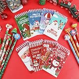 SULOLI 16PCS Kids Christmas Xmas Pencils Erasers Mini Notepads Set view 5