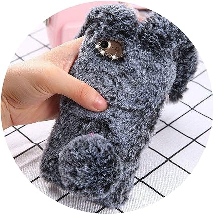 Amazon ファッションふわふわぬいぐるみ暖かい携帯電話ケースfor Iphone Se 5 5sケースファーウサギダイヤモンドカバーソフトtpu Fundas Coque For Iphone 5 Iphone 6 ライトグレーぬいぐるみ 家電 カメラ オンライン通販