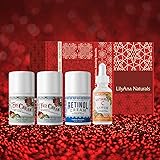 LilyAna Naturals Skincare Gift Set - Retinol Cream, Vitamin C Serum, Eye Cream and Face Cream Moisturizer - Best Gift For Wom
