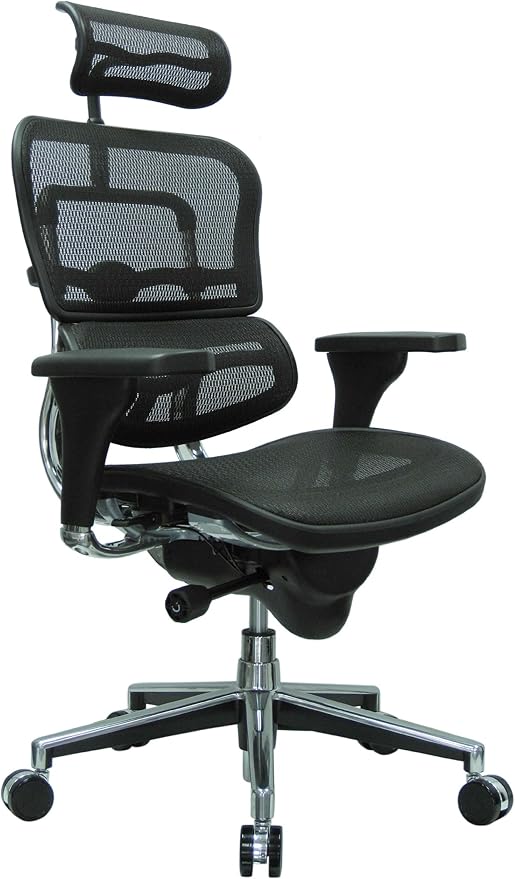 Silla ergonómica giratoria, de malla, altura de asiento de