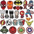 22PCS Iron on Patches for Clothes Assorted Styles Decorative Embroidered Sew On Cartoon Anime DIY Patches Applique Patch Repair