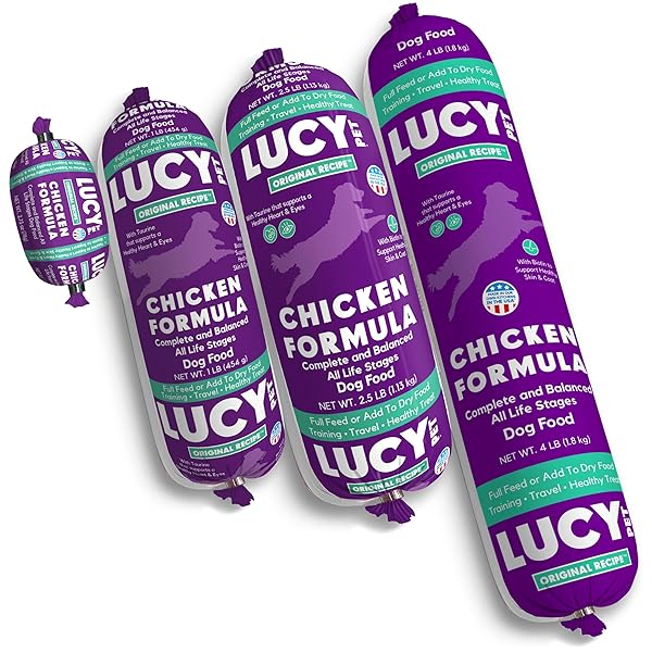 LUCY PET PRODUCTS CHICKEN FORMULA DOG FOOD ROLL 2.5 LB, MEATY, SEMI-MOIST DOG FOOD (100600074), (PACK OF 1)
