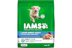 IAMS Proactive Health Large Breed Dry Dog Food, Adult Dry Dog Food for Large Breeds, Chicken, 15 lb.