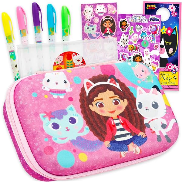 Astuccio Porta Penne Party Gabby's Dollhouse – 28 Pezzi, Doppio, Colorato, Per Bambine