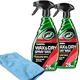 Turtle Wax 50834 1-Step Wax and Dry, Quick and Easiest Step to High Shine, for Cars, Trucks, Motorcycles and RVs, 26 oz. Doub