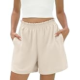 Micoson Womens 2026 Summer Casual Shorts Elastic High Waisted Beach Shorts | Wide Leg Shorts, Pocket, Cute Dressy Vacation Clothes