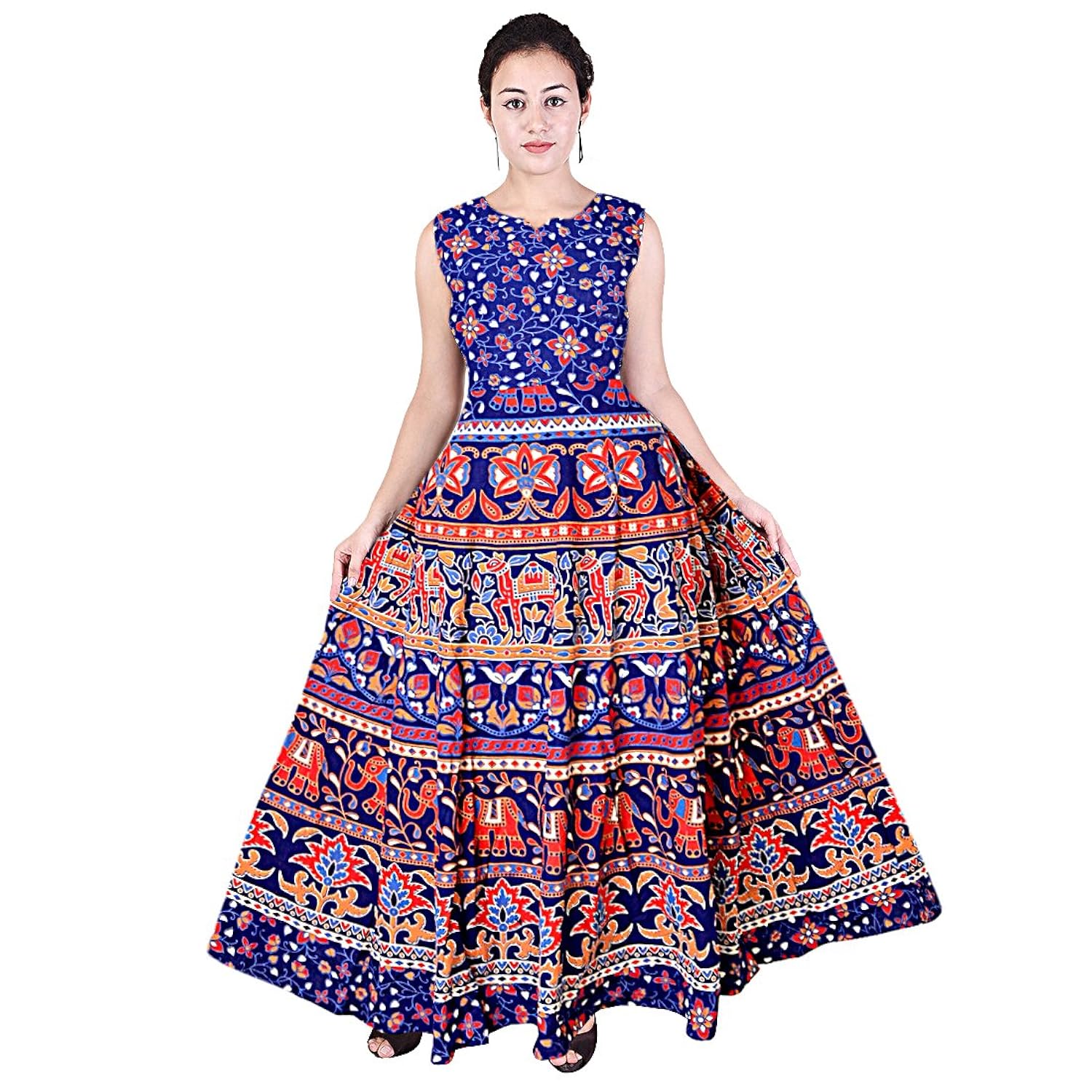 jwf women's long dress (multicolor, up to 44-xxl,free size)