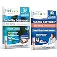 Tru Earth Bundle: Laundry Detergent Sheets & Fabric Softener Sheets - Plastic Jug-Free, Easy-to-Use - Fresh Linen (Made in Canada)