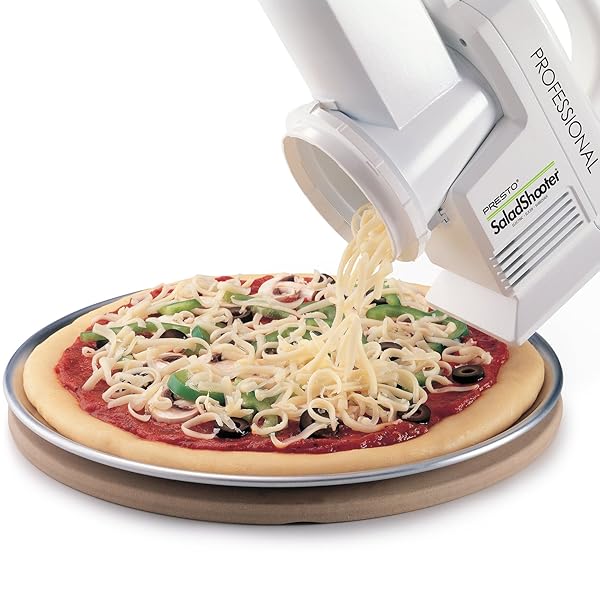PRESTO 02970 PROFESSIONAL SALADSHOOTER ELECTRIC SLICER/SHREDDER, BLACK,1 COUNT
