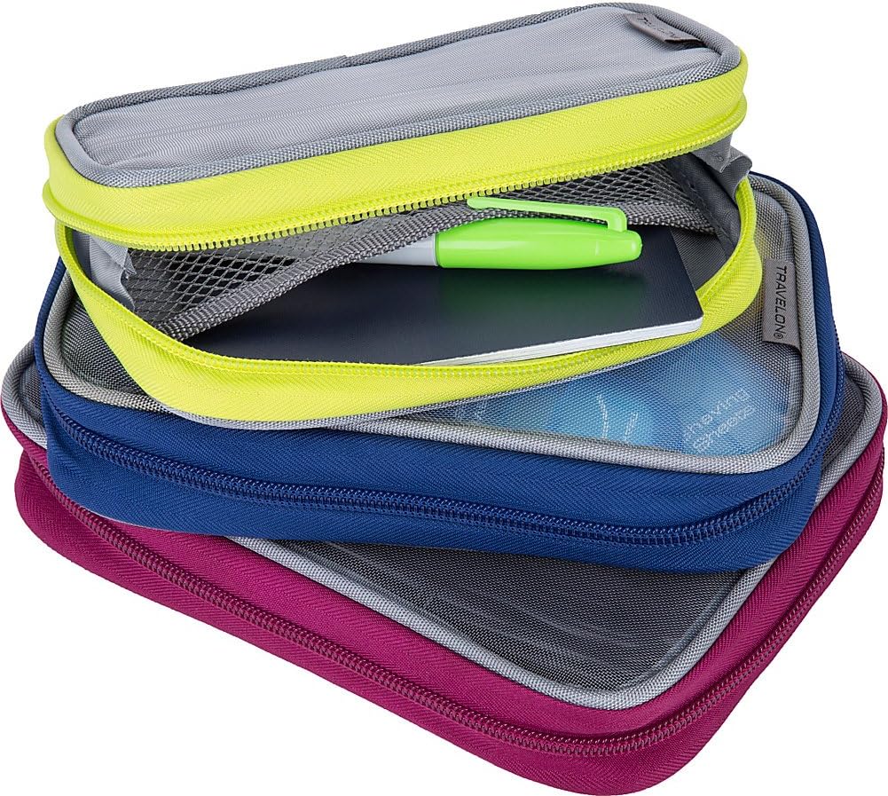  | Travelon Set Of 3 Packing Squares Cool Tones, One Size | Packing Organizers