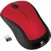 Logitech Wireless Mouse M310 - Flame Red | Ergonomic hand-friendly design, soft rubber side grips, nano USB receiver, 12-month battery life, smooth optical tracking