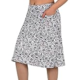 ANIVIVO Women's Skorts Knee Length, Modest Long Skort Athletic Sports Casual Skirt with High Waisted Pockets