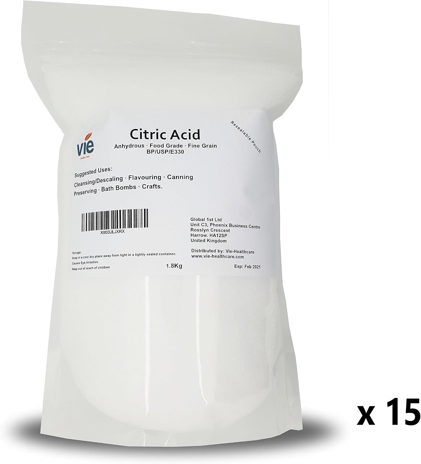VIE Citric Acid, Pure Premium Quality, 1.5Kg, 1.5 kg (Pack of 1) - Image 4