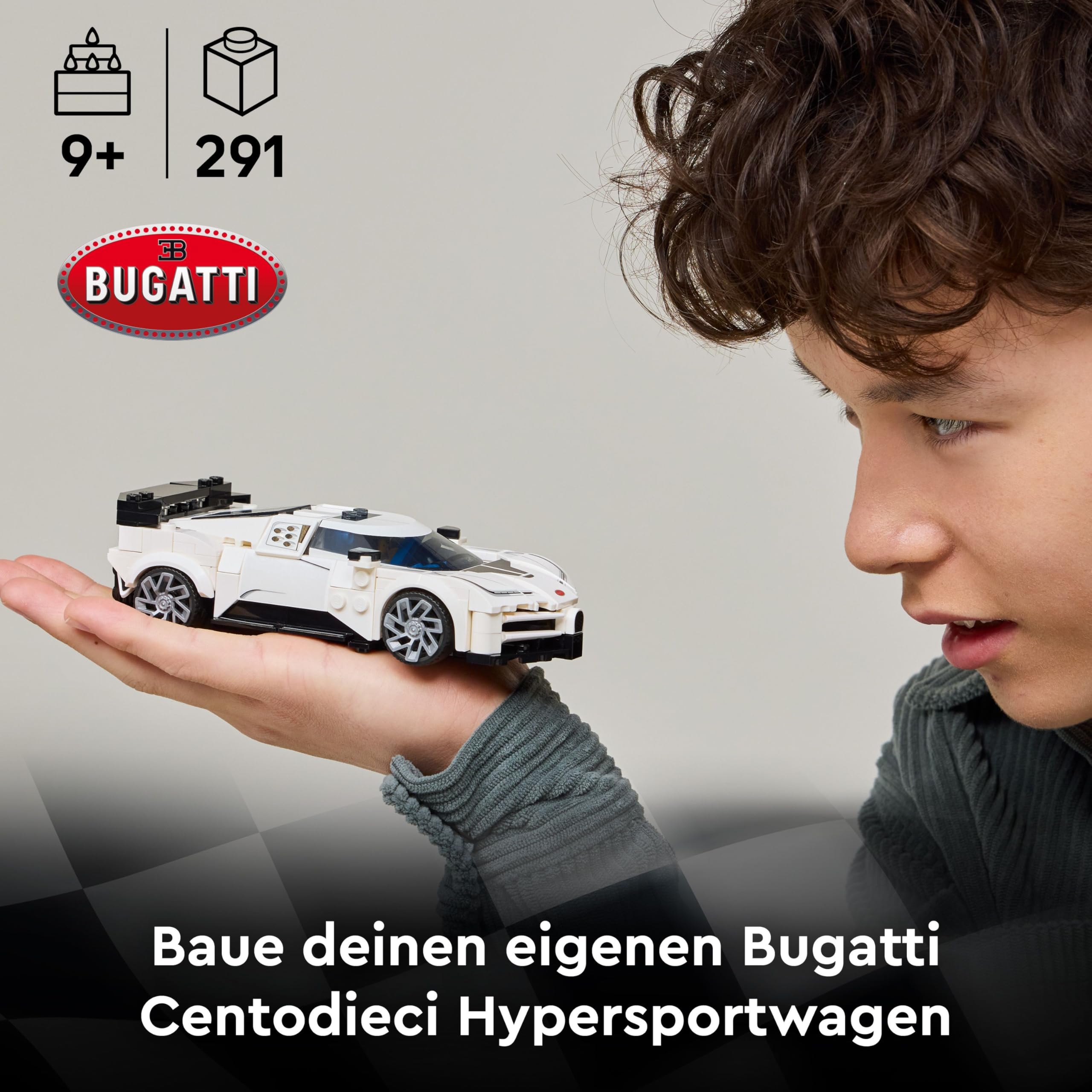 LEGO Speed Champions Bugatti Centodieci Hypersportwagen - Rennauto zum Bauen und Ausstellen - Fahrer Minifigur zum Sammeln - Geschenk für Jungen und Mädchen ab 9 Jahren und Erwachsene 77240 2